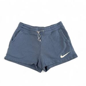Nike Women's Athletic Gray Sweat Shorts with white logo